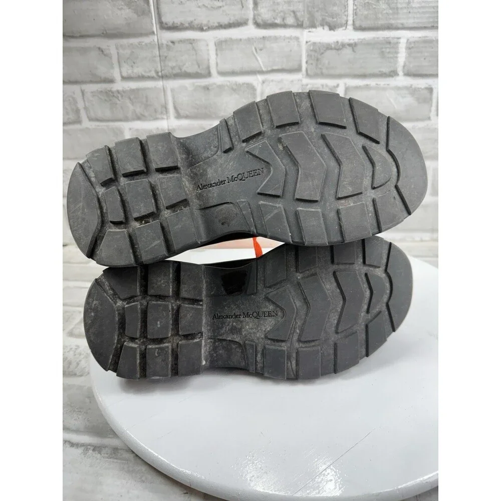 Alexander McQueen Black & Orange Tread Slick Low Platform Sneakers 40 - 9.5/10